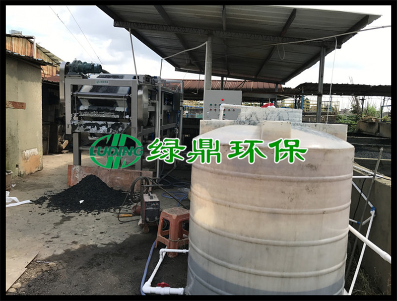 印染帶式壓濾機#廣州番禺印染水洗廠使用案例現場 2